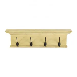 Halifax Mahogany Timber Coat Rack, 70cm, Distressed Yellow by Novasolo, a Wall Shelves & Hooks for sale on Style Sourcebook