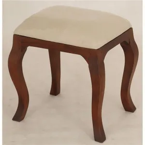 Queen Anne Mahogany Timber Dressing Stool, Mahogany by Centrum Furniture, a Stools for sale on Style Sourcebook