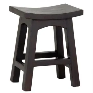 Showa Mahogany Timber Saddle Table Stool, Chocolate by Centrum Furniture, a Bar Stools for sale on Style Sourcebook