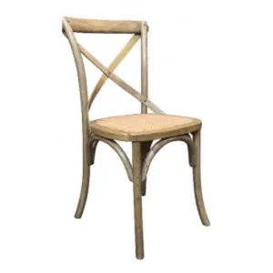Bassel Timber Cross Back Dining Chair, Antique Natural by Montego, a Dining Chairs for sale on Style Sourcebook