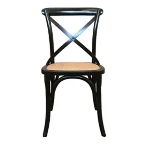 Bassel Timber Cross Back Dining Chair, Black by Montego, a Dining Chairs for sale on Style Sourcebook