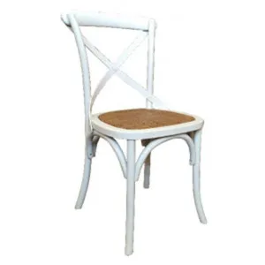 Bassel Timber Cross Back Dining Chair, White by Montego, a Dining Chairs for sale on Style Sourcebook