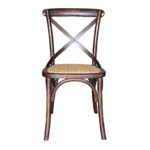 Bassel Timber Cross Back Dining Chair, Walnut by Montego, a Dining Chairs for sale on Style Sourcebook
