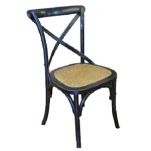 Boen Timber Cross Back Dining Chair, Distressed Black by Montego, a Dining Chairs for sale on Style Sourcebook