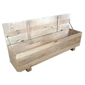 Croix Reclaimed Elm Timber Storage Ottoman / Blanket Box, 160cm by Montego, a Ottomans for sale on Style Sourcebook