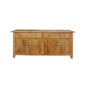 Auberge Reclaimed Elm Timber 4 Door 2 Drawer Buffet Table, 180cm, Honey by Montego, a Sideboards, Buffets & Trolleys for sale on Style Sourcebook