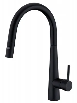 Dolce Pull Out Kitchen Mixer - Matte Black by NERO, a Kitchen Taps & Mixers for sale on Style Sourcebook