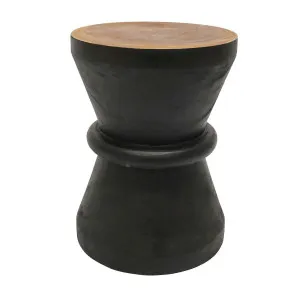 Dante Deco Decorative Stool in Black / Natural by OzDesignFurniture, a Stools for sale on Style Sourcebook