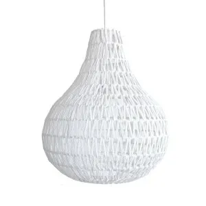 Byron Rope Pendant Light - White by Ivory & Deene, a Pendant Lighting for sale on Style Sourcebook