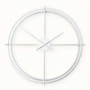 Large Metal Wall Clock - Lincoln White by Ivory & Deene, a Living for sale on Style Sourcebook