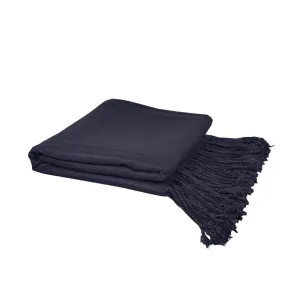 Luxury Bamboo Throw Blanket - Navy by Ivory & Deene, a Blankets & Throws for sale on Style Sourcebook