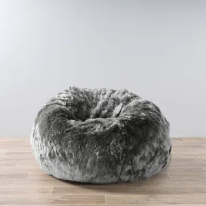 Fur Bean Bag - Charcoal Cloud by Ivory & Deene, a Bean Bags for sale on Style Sourcebook