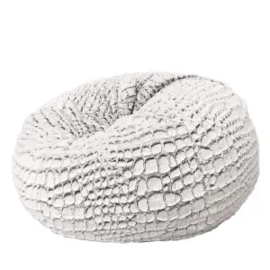 Cashmere Fur Bean Bag - Silver White by Ivory & Deene, a Bean Bags for sale on Style Sourcebook