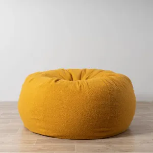 Boucle Fur Bean Bag - Mustard by Ivory & Deene, a Bean Bags for sale on Style Sourcebook