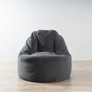 Plush Lounger Bean Bag Chair - Charcoal by Ivory & Deene, a Bean Bags for sale on Style Sourcebook