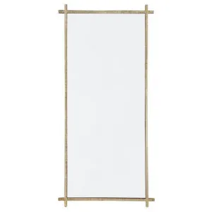 Oliverio Metal Frame Floor Mirror, 200cm, Gold by Cozy Lighting & Living, a Mirrors for sale on Style Sourcebook