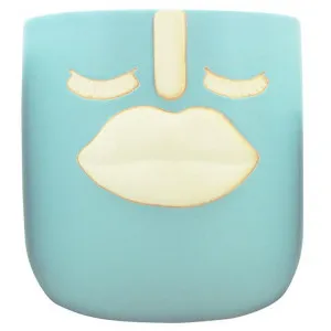 Mrs.Pothead Ceramic Planter Pot with Drainage, Large, Blue by NF Living, a Plant Holders for sale on Style Sourcebook