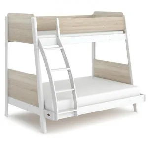 Boori Natty Wooden Maxi Bunk Bed, Trio, Barley White / Oak by Boori, a Kids Beds & Bunks for sale on Style Sourcebook