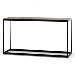 Ian 140cm Console Table in Dark Natural - Black Frame by Interior Secrets - AfterPay Available by Interior Secrets, a Console Table for sale on Style Sourcebook