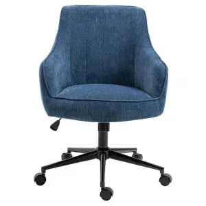 New York Fabric Office Chair, Navy by Emporium Oggetti, a Chairs for sale on Style Sourcebook