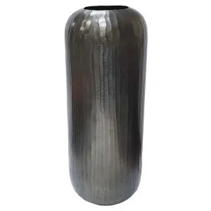 Altan Layered Chisel Metal Oblong Vase by Affinity Furniture, a Vases & Jars for sale on Style Sourcebook