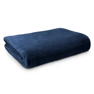 Ardor Boudoir Lucia Luxury Velvet Plush Blanket, 180x240cm, Navy by Ardor Boudoir, a Throws for sale on Style Sourcebook