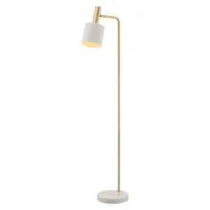 Addison Metal Floor Lamp, White / Brass by Mercator, a Floor Lamps for sale on Style Sourcebook