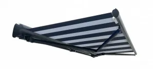 Folding Arm Awning - Black and White Stripe by Wynstan, a Shades & Awnings for sale on Style Sourcebook
