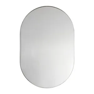 Hank Metal Frame Elipse Wall Mirror, 90cm, Silver by Casa Bella, a Mirrors for sale on Style Sourcebook
