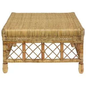 Savannah Lattice Rattan Ottoman / Footstool, Natural by COJO Home, a Ottomans for sale on Style Sourcebook