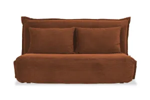 Happy Modern 2 Seat Sofa Bed, Orange Fabric, by Lounge Lovers by Lounge Lovers, a Sofa Beds for sale on Style Sourcebook