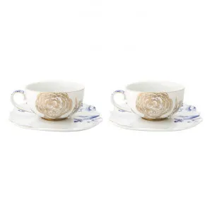 Pip Studio Royal White Porcelain Cup & Saucer Set, Set of 2 by Pip Studio, a Cups & Mugs for sale on Style Sourcebook