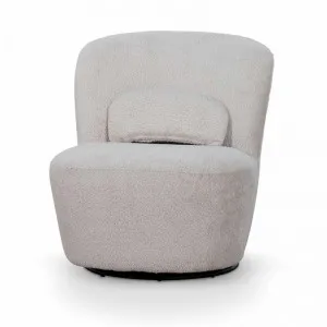 Zamora Swivel Lounge Chair - Ivory Teddy by Interior Secrets - AfterPay Available by Interior Secrets, a Chairs for sale on Style Sourcebook