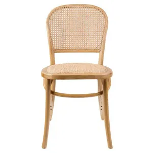 Rafflie Rattan & Birch Timber Dining Chair, Oak by Dodicci, a Dining Chairs for sale on Style Sourcebook