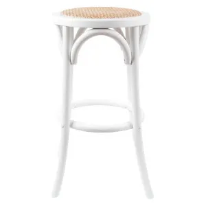 Salhouse Birch Timber Round Counter Stool, White by Dodicci, a Bar Stools for sale on Style Sourcebook