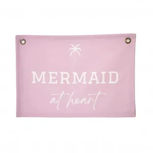 Mermaid At Heart Canvas Wall Flag by My Kind of Bliss, a Kids Prints & Wall Decor for sale on Style Sourcebook