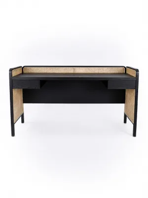 Hugo Rattan Desk in Black by Tallira Furniture, a Desks for sale on Style Sourcebook