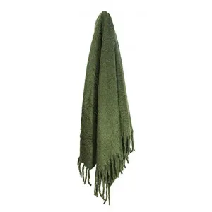 Hamel Wool Blend Throw, 125x150cm, Forest by Provencal Treasures, a Throws for sale on Style Sourcebook