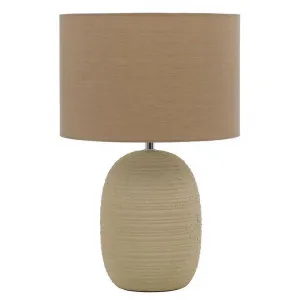 Arbro Ceramic Base Table Lamp, Sand by Telbix, a Table & Bedside Lamps for sale on Style Sourcebook