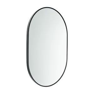 Luxe Sofia Oblong Matt Black Metal Frame Bathroom Mirror - 80cmx50cm by Luxe Mirrors, a Vanity Mirrors for sale on Style Sourcebook