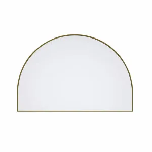 Arch Metal Framed Bathroom Mirror Satin Brass Gold - 100cm x 150cm by Luxe Mirrors, a Vanity Mirrors for sale on Style Sourcebook