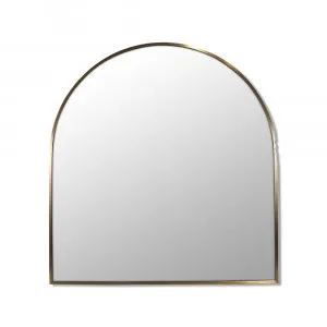 Arch Gold Brass Metal Framed Bathroom Mirror - 80cm x 76cm by Luxe Mirrors, a Vanity Mirrors for sale on Style Sourcebook