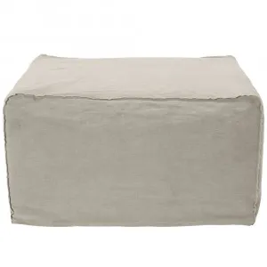 Como Linen Square Ottoman Oatmeal - 70cm x 70cm by James Lane, a Ottomans for sale on Style Sourcebook