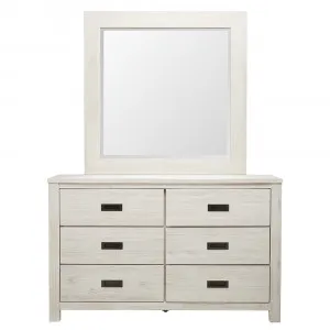 California Dresser With Mirror White Wash by James Lane, a Dressers & Chests of Drawers for sale on Style Sourcebook