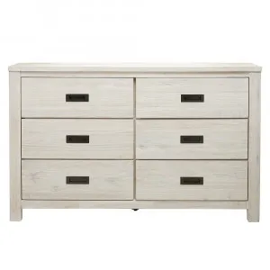 California Dresser White Wash - 6 Drawer by James Lane, a Dressers & Chests of Drawers for sale on Style Sourcebook