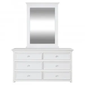 Mandalay Dresser With Mirror White by James Lane, a Dressers & Chests of Drawers for sale on Style Sourcebook