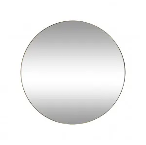 Minim Round Wall Mirror Gold - 90cm by James Lane, a Mirrors for sale on Style Sourcebook