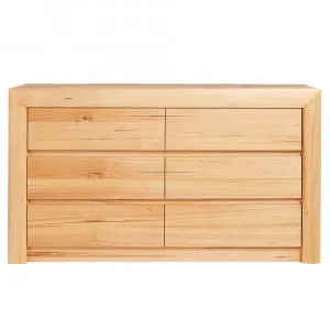 Bellambi Natural Messmate Dresser - 6 Drawer by James Lane, a Dressers & Chests of Drawers for sale on Style Sourcebook