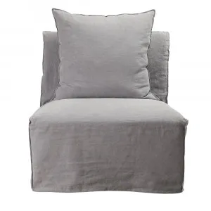 Como Linen Armless Slipper Chair Stone - 1 Seater by James Lane, a Chairs for sale on Style Sourcebook