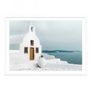 Santorini Lookout Framed Print  - 100cm x 80cm by James Lane, a Prints for sale on Style Sourcebook